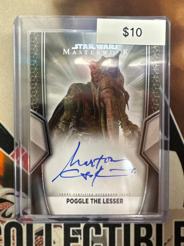 2025 Topps Star Wars Masterwork Martin Csokas As Poggle The Lesser Autograph