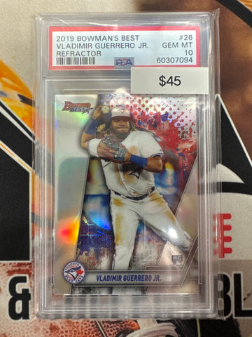2019 Bowman’s Best MLB Vladimir Guerrero Jr. Rookie Refractor PSA 10