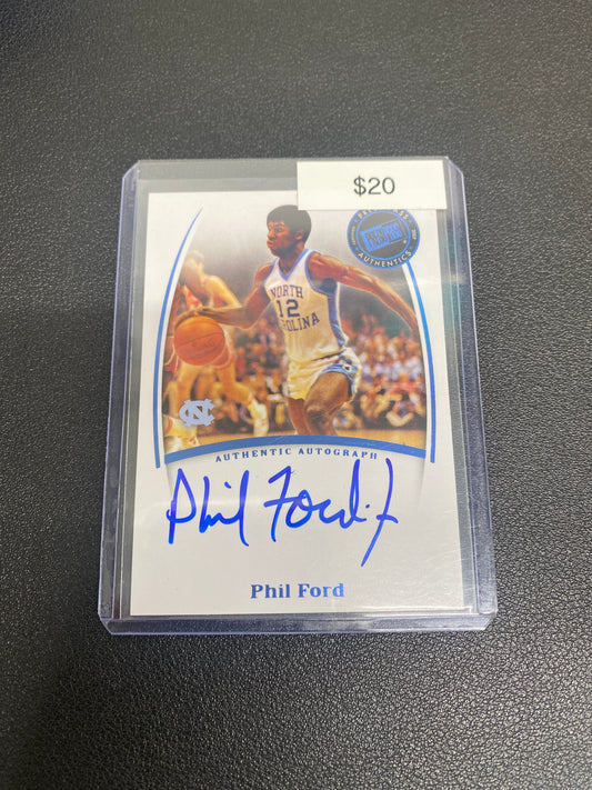 2007 NBA Press Pass Legends Phil Ford Auto