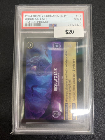 Disney Lorcana P1 League Promo Ursula’s Lair PSA 9