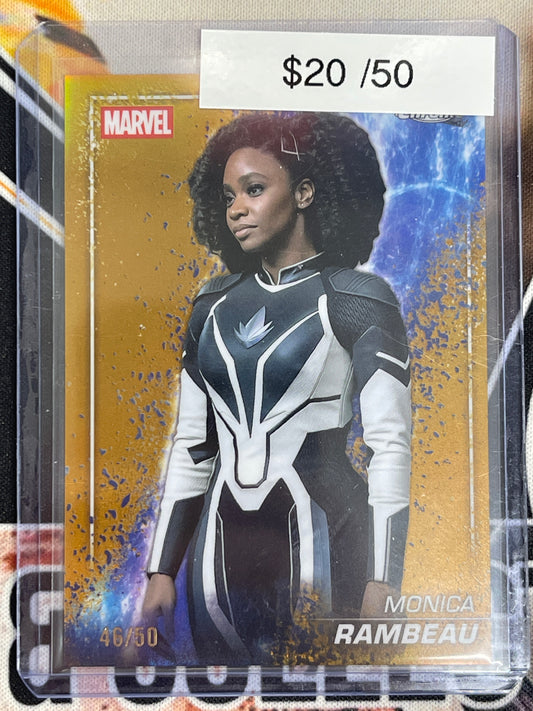 2025 Topps Chrome Marvel Studios Monica Rambeau Gold /50
