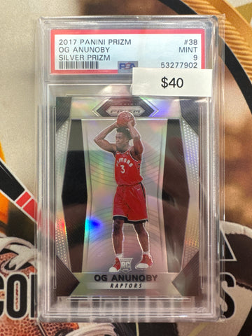 2017 Panini Prizm NBA OG Anunoby Rookie Silver Prizm PSA 9