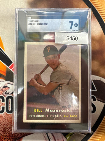 1957 Topps MLB Bill Mazeroski SGC 7