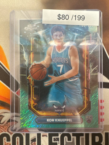2026 Topps Chrome Cosmic NBA Kon Knueppel Rookie Extraterrestrial Talent Aqua Shimmer Refractor /199