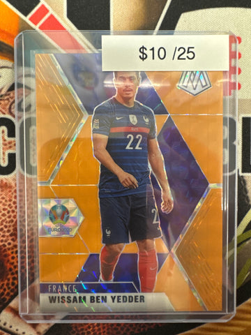 2021 Panini Mosaic UEFA EURO Soccer Wissam Ben Yedder Orange Florescent Mosaic /25