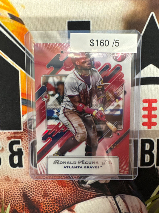 2025 Topps Pristine MLB Ronald Acuna Jr. Red Refractor /5
