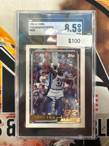 1992 Topps NBA Shaquille O’Neal ‘92 Draft Pick BGS SGC 8.5