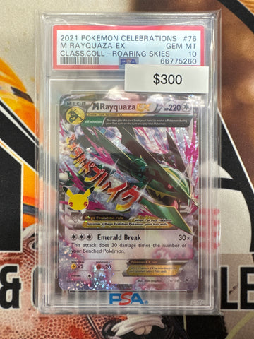2021 Pokémon M Rayquaza EX Celebrations Classic Collection PSA 10