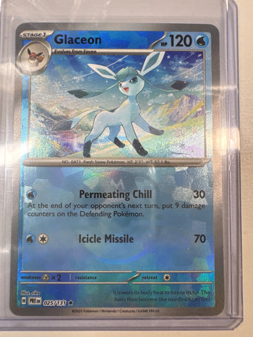 Pokemon Glaceon 025/131 Master ball Prismatic Evolution