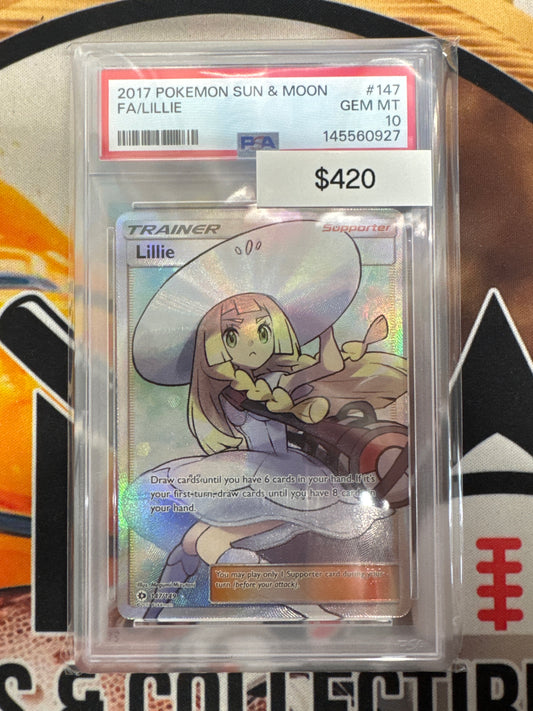 Pokémon Lillie Full Art Sun and Moon 147/149 PSA 10