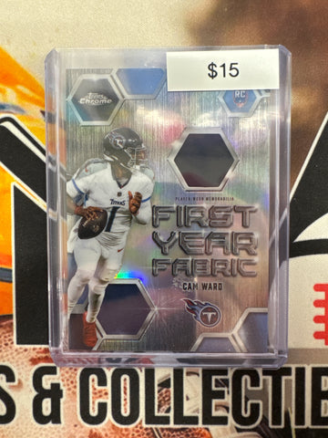 2025 Topps Chrome NFL Cam Ward First Year Fabric Relic
