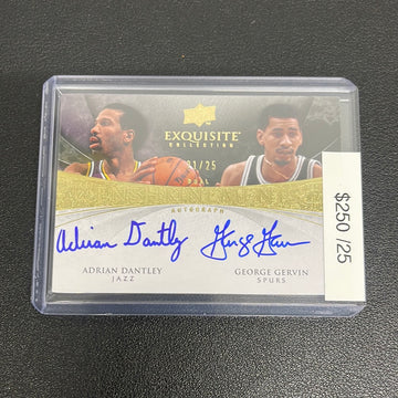 2008-09 NBA Exquisite Adrian Dantley George Gervin Dual Enshrinements Auto /25