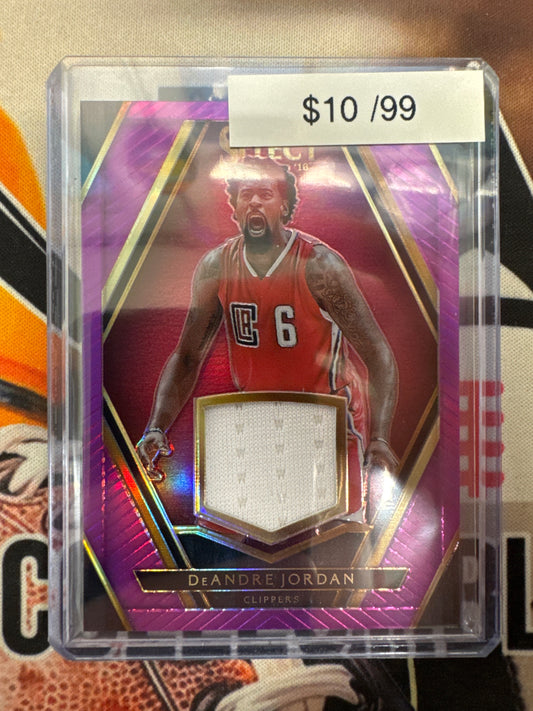 2015-16 Panini Select NBA DeAndre Jordan Relic Purple Prizm /99