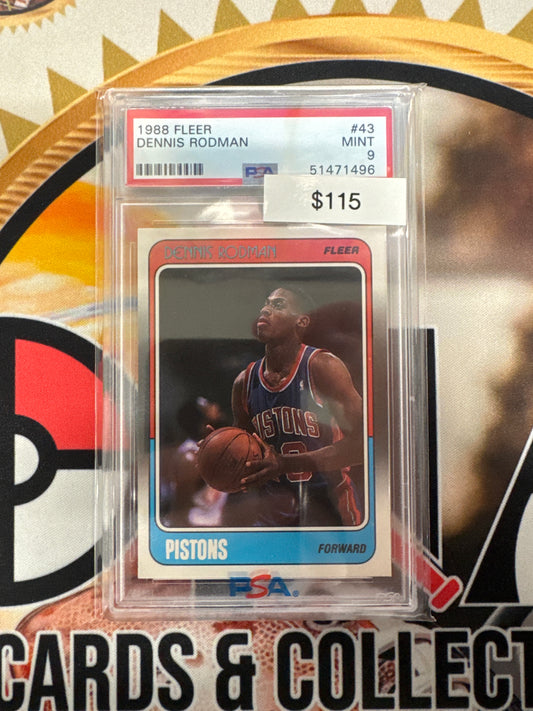 1988 Fleer Dennis Rodman PSA 9