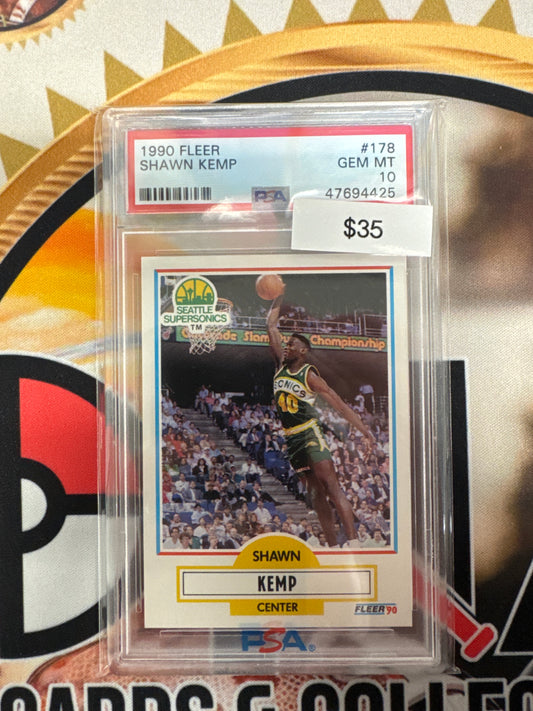 1990 Fleer NBA Shawn Kemp PSA 10