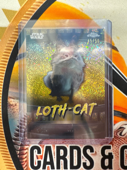 2025 Topps Chrome Star Wars Loth-Cat Gold Mini-Diamond Refractor /50