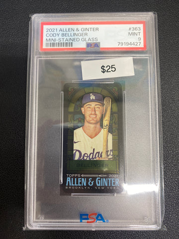 2021 Allen & Ginter Cody Bellinger Mini-Stained Glass PSA 9