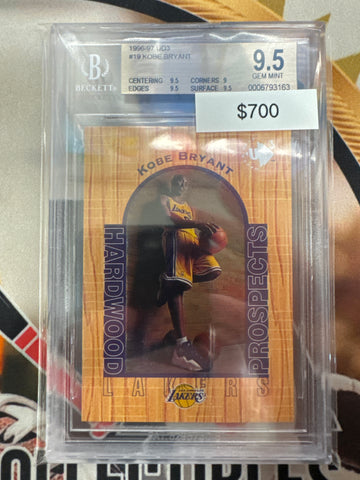 1996-97 Upper Deck 3 Kobe Bryant Hardwood Prospects Rookie BGS 9.5