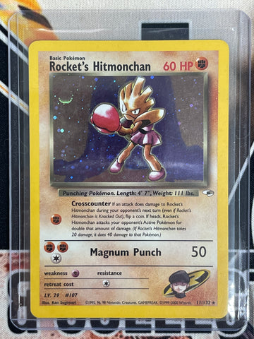 Pokémon Rocket’s Hitmonchan Holo Gym Heroes 11/132 DM