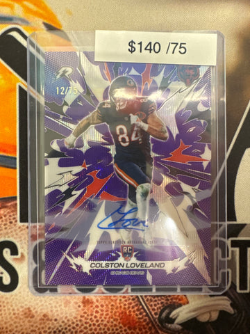 2026 Topps Resurgence NFL Colston Loveland Rookie Autograph Purple Wave Refractor /75