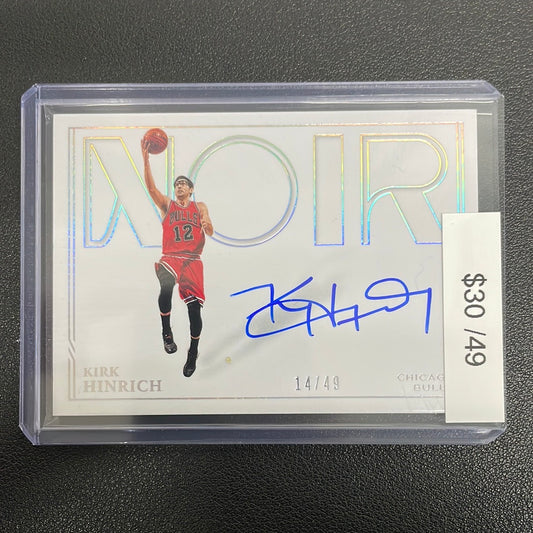 2020-21 Panini Noir Kirk Hinrich Auto /49