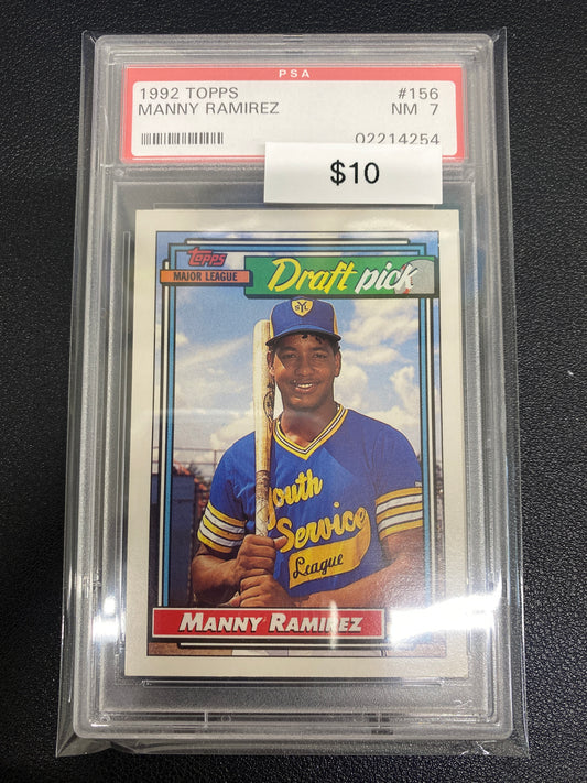 1992 Topps Manny Ramirez Draft Pick Rookie PSA 7