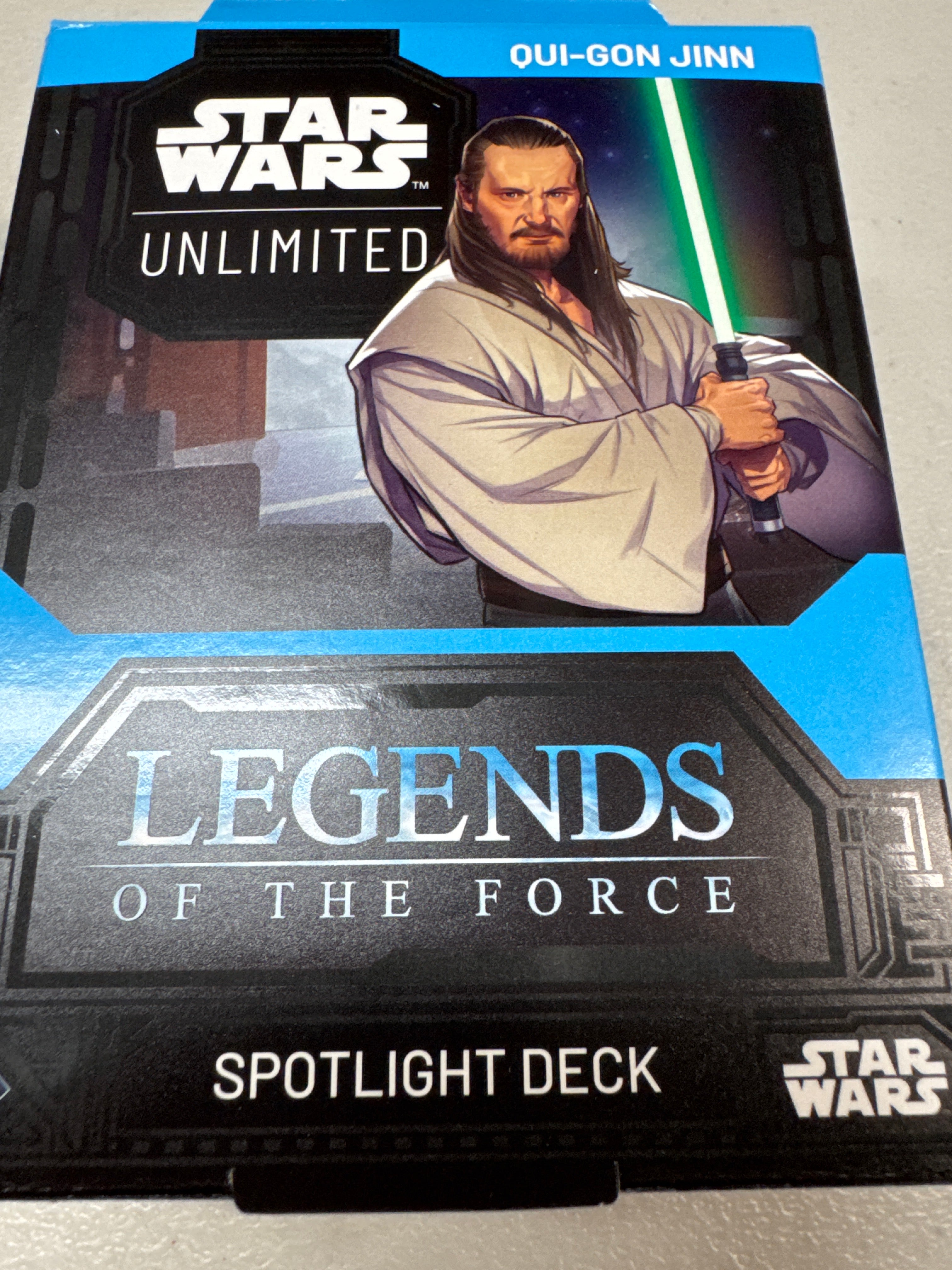 Star Wars Unlimited – Legends Of The Force Spotlight Deck: Qui-Gon Jinn, Compleet Speelbaar Deck Met Boosterpack