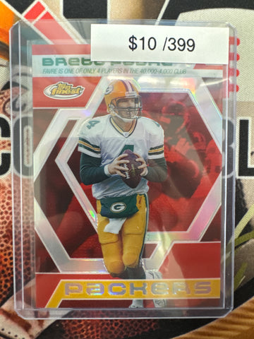 2006 Topps Finest NFL Brett Farve Farve Is One Of Only 4 Players In The 40,000-4,000 Club Red Refractor /399