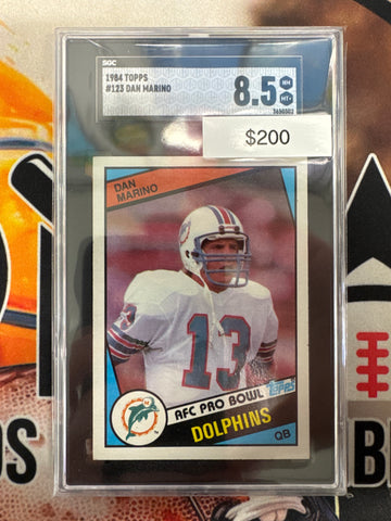 1984 Topps NFL Dan Marino AFC Pro Bowl SGC 8.5