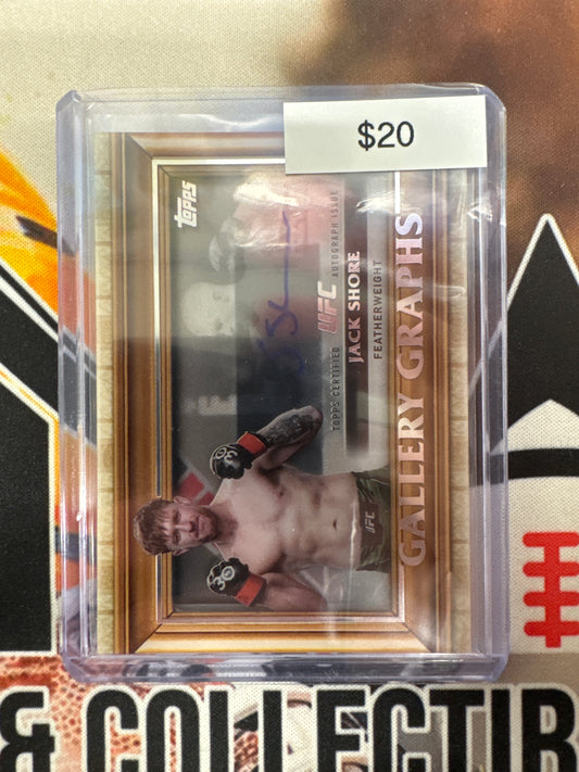 2024 Topps UFC Knockout Jack Shore Gallery Graphs Acetate Autograph