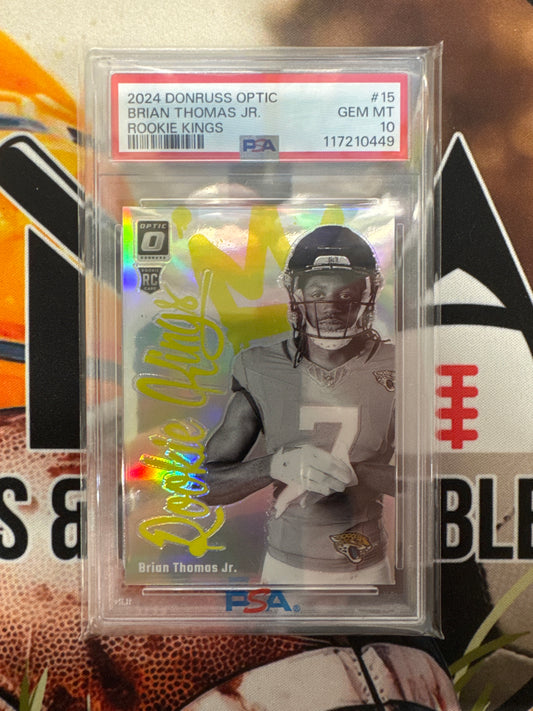 2024 Panini Donruss Optic NFL Brian Thomas Jr. Rookie Kings PSA 10