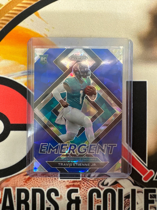 2021 Panini Prizm NFL Travis Etienne Jr. Rookie Emergent Blue Ice /99