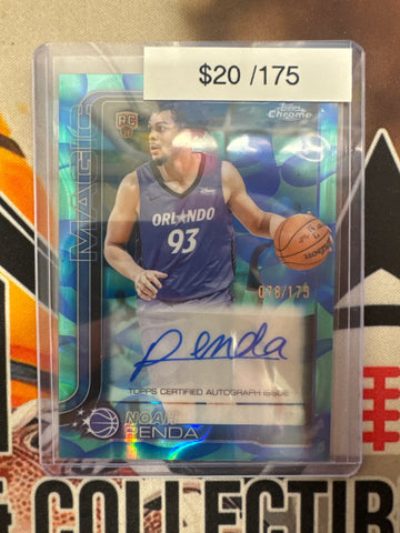 2026 Topps Chrome NBA Update Noah Penda Rookie Autograph Blue/Teal Refractor /175
