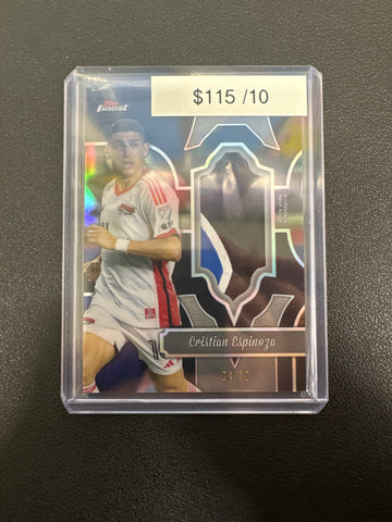 2024 Topps MLS Finest Cristian Espinoza Finest Fabric Relic Black /10