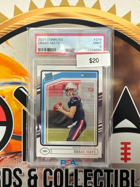 2024 Panini Donruss NFL Drake Maye Rated Rookie PSA 9