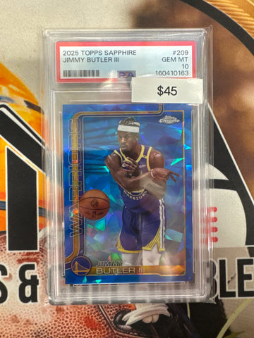 2025 Topps Chrome NBA Sapphire Jimmy Butler III PSA 10