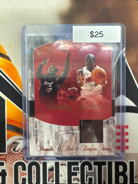 2004-05 Fleer Skybox NBA Flair Shaquille O’Neal & Dwyane Wade Counting Greatness Wade Relic