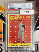 1958 Topps Baseball Mickey Mantle All Star Selection PSA 3