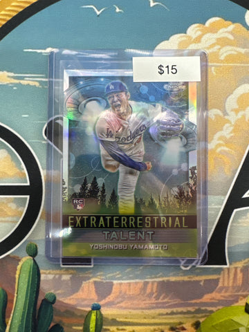 2024 Topps Chrome Yoshinobu Yamamoto Extraterrestrial Talent Rookie