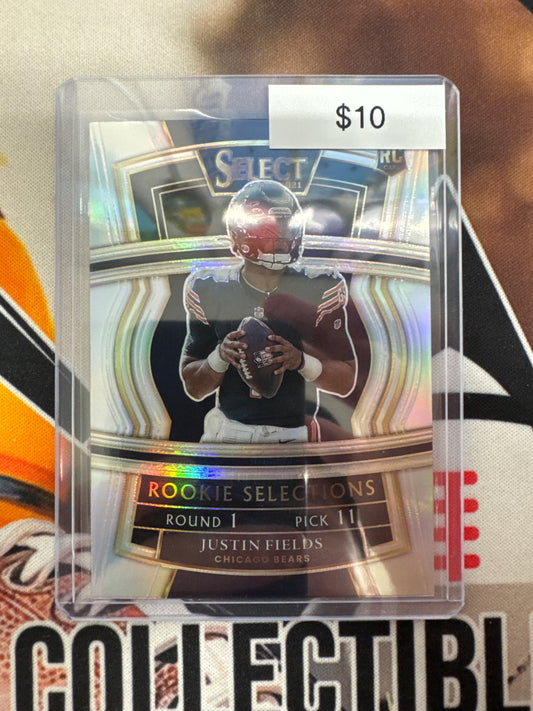 2021 Panini Select NFL Justin Fields Rookie Selections Silver Prizm
