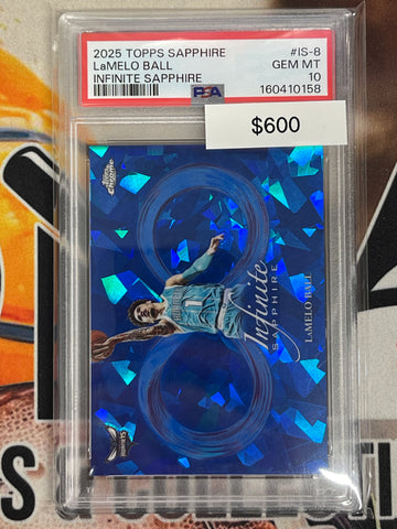 2025-26 Topps Chrome Sapphire Basketball LaMelo Ball Infinite Sapphire PSA 10