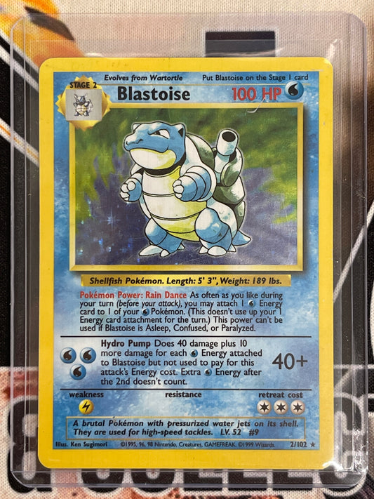 Pokémon Blastoise Holo Base Set 2/102 HP