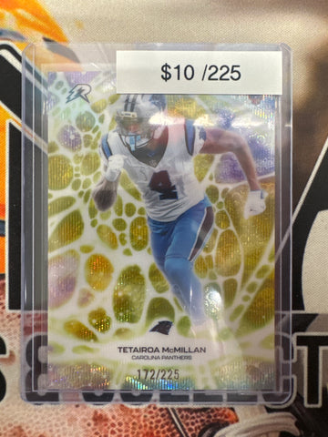 2026 Topps Resurgence NFL Tetairoa McMillan Rookie Protonyx Yellow Surge Refractor /225