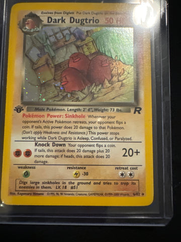 Pokémon Dark Dugtrio 1st edition Team Rocket Holo 6/82