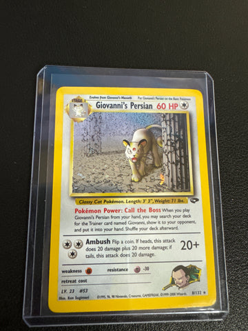 Pokemon Giovanni’s Persian 8/132 Holo Gym challenge LP