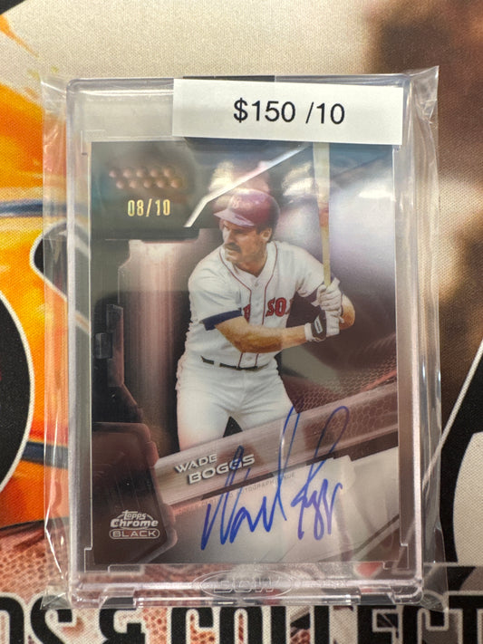 2026 Topps Chrome Baseball Wade Boggs Autograph Rose Gold Refractor /10