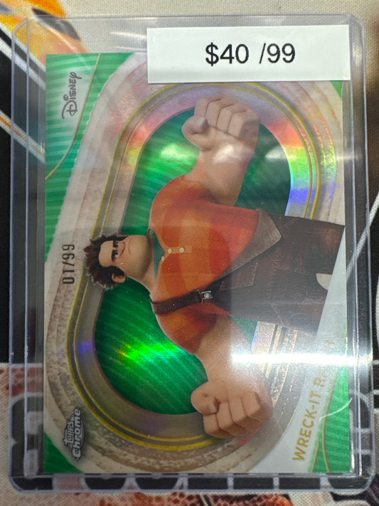 2025 Topps Chrome Disney Wreck-It Ralph Green Refractor /99