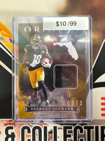 2022 Panini Origins NFL Diontae Johnson Hometown Roots Relic /99