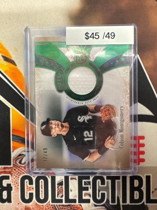 2026 Topps Tier One MLB Colsen Montgomery Rookie Relic Green /49