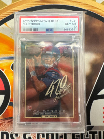 2023 Topps Now X Beck C.J. Stroud Rookie PSA 10